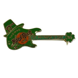 【中古】 Hard Rock CAFE ハードロックカフェ ギター ST. THOMAS ブローチ ピン バッジ コレクター 90's レトロ ビンテージ