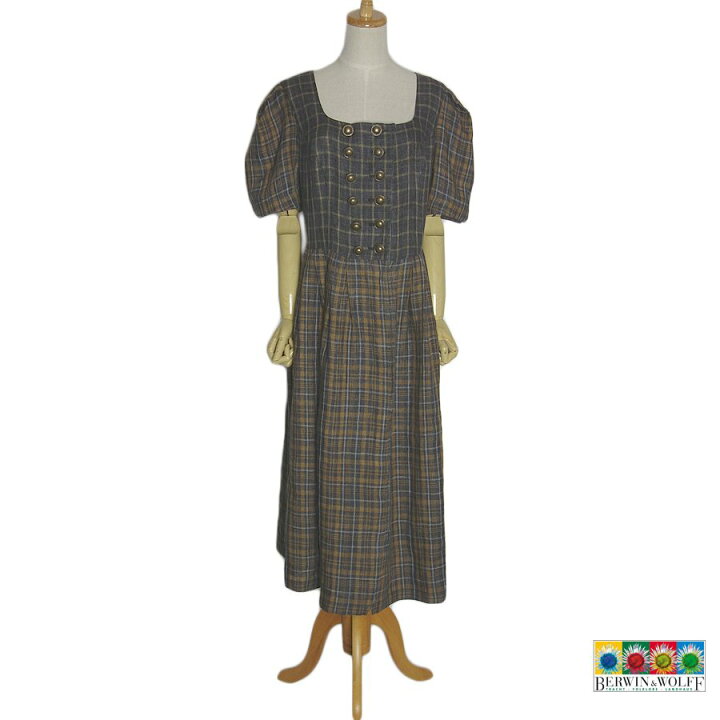 楽天市場】【中古】BERWIN & WOLFF チェック柄 半袖 チロル ワンピース