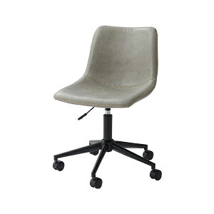 【クーポン配布中】昇降式デスクチェア おしゃれ 1脚 椅子 回転 チェアー レザー調 ステッチ キャスター付き 高さ調節 ヴィンテージ シンプル スチール アイアン アンティーク ダイニングチ