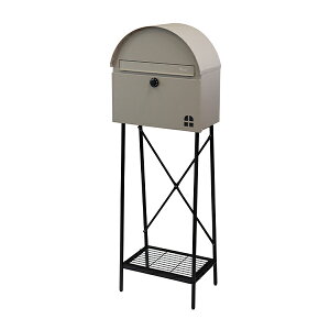 ポスト スタンドポスト 郵便受け 郵便ポスト おしゃれ 鍵付き SDM-091 SDM-092 Karon カロン ベージュ ダイヤルロック 鍵付き ポール メールボックス 北欧 新聞 玄関 郵便 置き型 一戸建て モダン