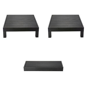 ウッドデッキ 組合せ3点セット本体2 ステップ1 人工木 樹脂 ベランダ テラス 縁側 庭 縁台 DIY 組立て簡単 錆びない 腐らない デッキ 水洗い ブラシ 台 段差解消 段差軽減 おしゃれ ガーデンデ