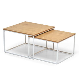 ネストテーブル おしゃれ センターテーブル コーヒーテーブル リビングテーブル ローテーブル 伸縮テーブル モダン シンプル 入れ子 北欧 モダン 大小 正方形 コンパクト 一人暮らし VIVANTOSS ヴィヴァントス