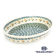 [Zaklady Ceramiczne Boleslawiec/ザクワディ ボレスワヴィエツ陶器]グラタン皿(オーバル)-887 ポーリッ…