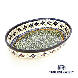 [Zaklady Ceramiczne Boleslawiec/ザクワディ ボレスワヴィエツ陶器]グラタン皿(オーバル)-du60 ポーリッシュポタリー ポーランド陶器