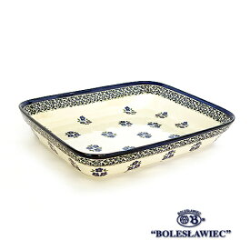 [Zaklady Ceramiczne Boleslawiec/ザクワディ ボレスワヴィエツ陶器]グラタン皿(スクエア)-224 ポーリッシュポタリー ポーランド陶器