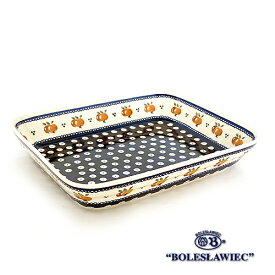 [Zaklady Ceramiczne Boleslawiec/ザクワディ ボレスワヴィエツ陶器]グラタン皿(スクエア)-479 ポーリッシュポタリー ポーランド陶器