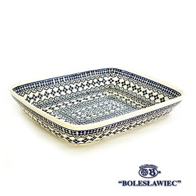 [Zaklady Ceramiczne Boleslawiec/ザクワディ ボレスワヴィエツ陶器]グラタン皿(スクエア)-922 ポーリッシュポタリー ポーランド陶器