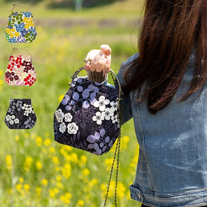 楽天市場】亥之吉 ベンリーがま口 かだん 花壇 2WAY がま口 バッグ 和 