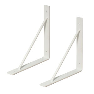 棚受け金具 アイアン 2個セット Mサイズ ホワイト ブラック 白 黒 棚受け おしゃれ スチール ステー シンプル 25cm 15cm 棚受け 金具 ブラケット L字金具 L字アングル 鉄棚 DIY 壁 壁面 EH-S9