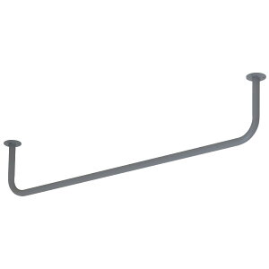 アイアン ハンガーバー 壁付け 天井 ウォールバー ハンガーパイプ ネジ付属 幅100cm 壁 ハンガーラック 什器 店舗 ディスプレイ ドレス 衣料収納具 天井 物干し ハンガーかけ ランドリーバー