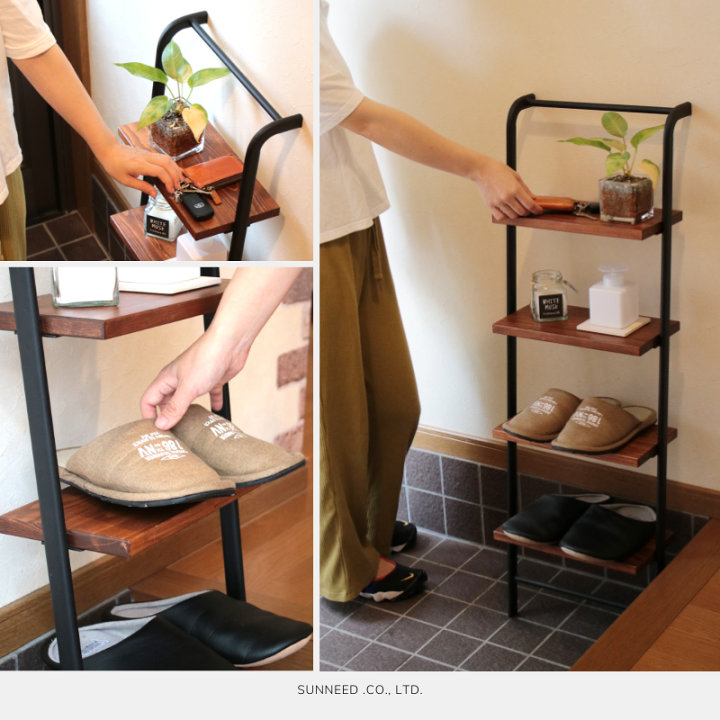 楽天市場】ラダーラック 木製 壁面収納 ナチュラルインテリア ラダー