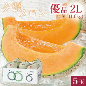 【メロン早割クーポン配布中】 夕張メロン 優品 大玉 2Lサイズ(約1.6kg) 5玉 合計8kg 共撰 夕張農協 合格品 共撰 優品 夕張メロン お中元 高級 メロン 北海道 夕張 ゆうばり 夏 ギフト 中元 御中元 贈り物 【送料無料】