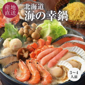 北海道の海の幸鍋セット みそ鍋スープ＆〆のラーメン付き お歳暮 御歳暮 北海道 寄せ鍋 冬 ギフト 海鮮鍋 鍋の具セット 内祝い お礼 お祝い 海の幸 鍋 具材 なべ 【送料無料】※包装不可
