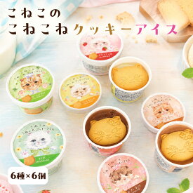 敬老の日 DADACA こねこのこねこねクッキーアイス 6種セット 冷凍便 北海道 クッキー ジェラート スイーツ アイス 6種 6個 アイスクリーム バレンタイン プレゼント