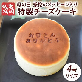 母の日 スイーツ お母さんありがとう メッセージ入り チーズケーキ 4号サイズ 母の日特製チーズケーキ。日頃の感謝の気持ちをおいしいスイーツで 北海道 岩瀬牧場 ギフト プレゼント ケーキ 洋菓子 冷凍 【送料無料】