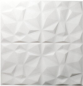 ISL ウォールステッカー ダイヤモンド(アルミ仕様) 3Dクッション壁紙 70cm*70cm 60枚セット