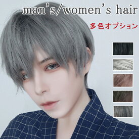 【200円OFFクーポン】即納・メンズウィッグ ウィッグ メンズ ショート 自然 ウィッグ 男装 コスプレ かつら レディース フルウィッグ 黒 茶髪 グレーフルウィッグ 男性 全頭かつら 髪 男女兼用 ハロウィン 調節できる イケメン 通気性抜群 男女兼用 違和感なく