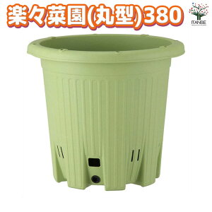 【マラソン期間★ポイント5倍】楽々菜園 ( 丸型 ) サラダグリーン380 資材 鉢 楽々菜園 サラダグリーン プランター 植木鉢 野菜 花苗 植木 花木 ハーブ 送料無料 即納