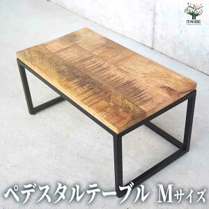 【マラソン期間★ポイント5倍】FOYERペデスタルテーブル Mサイズ 家具 ファニチャー 雑貨 家具 インテリア 花壇 多用途 木目 天然木 寄木 テーブル 送料無料 即納