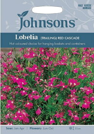 【種子】Johnsons Seeds Lobelia (TRAILING) RED CASCADE ロベリア（トレイリング） レッド・カスケイド ジョンソンズシード
