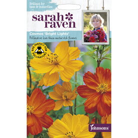【種子】Johnsons Seeds Sarah Raven Brilliant for Bees & Butterflies Cosmos Bright Lights サラ・レイブン・ビー＆バタフライ コスモス・ブライト・ライツ ジョンソンズシード