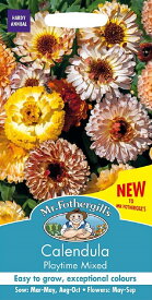 【種子】Mr.Fothergill's Seeds Calendula Playtime Mixed カレンデュラ（きんせんか） プレイタイム・ミックス ミスター・フォザーギルズシード