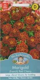 【種子】Mr.Fothergill's Seeds Marigold (French) Red Cherry マリーゴールド（フレンチ） レッド・チェリー ミスター・フォザーギルズシード