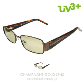 IZONE NEW YORK UV3+ サングラス レディース メンズ 偏光 UVカット 紫外線カット 薄い色 メタルフレーム 日本製偏光 レンズ 軽量 スクエア 運転用 アウトドア用 ケース付き p241