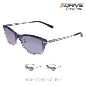 IZONE NEW YORK iDrivePremium サングラス メンズ 偏光 薄い色 明るい 耐衝撃 ハイコントラストレンズ 軽量 UV カット 紫外線カット スクエア アウトドア用 メガネケース付き P1440-HC