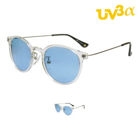 IZONE NEW YORK UV3a サングラス メンズ レディース 偏光 UVカット 99％ 紫外線カット 軽量 ライトカラー ライトブルー ブルー レンズ 青 薄い 色 ボストン 反射ブロック ケース付き アウトドア用 p157