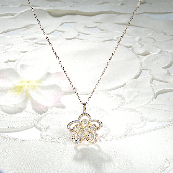楽天市場】Pt900/K18YG/PG【1.00ct】フラワーモチーフ ダイヤモンド  