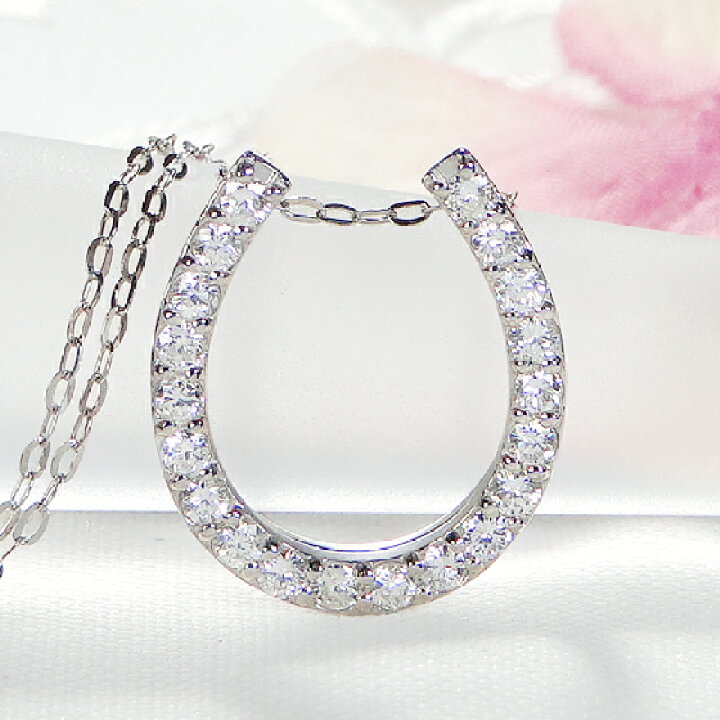 楽天市場】Pt900/K18YG/PG【 0.50ct】馬蹄モチーフ ダイヤモンド  