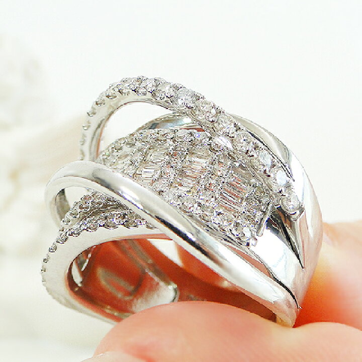 楽天市場】Pt900/K18YG【2.00ct】メンズ バゲット & ラウンド  