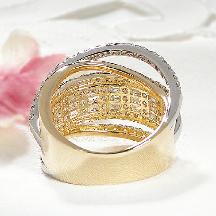 楽天市場】Pt900/K18YG【2.00ct】メンズ バゲット & ラウンド 