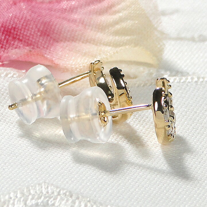 楽天市場】K18YG/Pt900 三日月モチーフダイヤモンド ピアス【0.20ct 