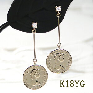 K18YG RC`[t_Ch sAXy0.06ctzyzlC _CsAX 18sAX 18k CG[S[hsAX _CA RCsAX coinpierce _CAhsAX 萔 