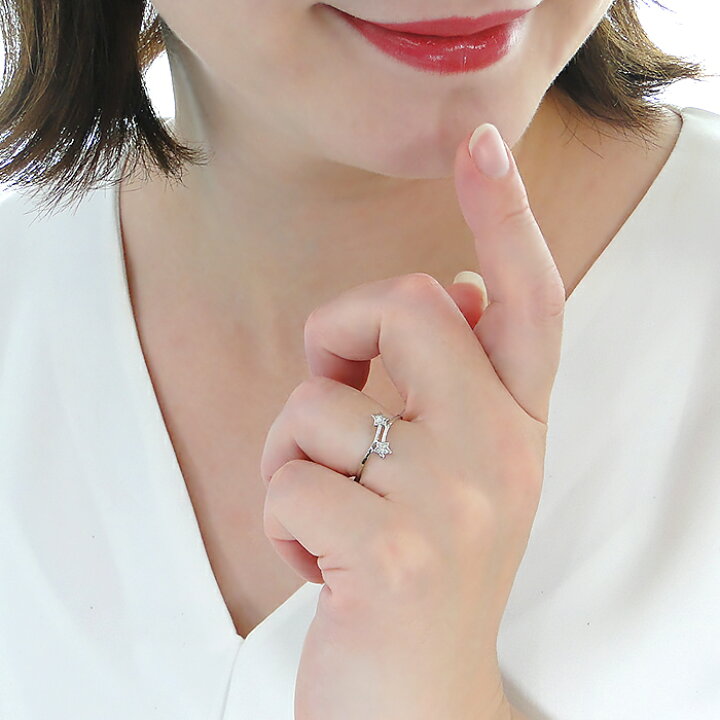 楽天市場】K18YG/Pt950【0.05ct】スターモチーフ ダイヤモンド リング 