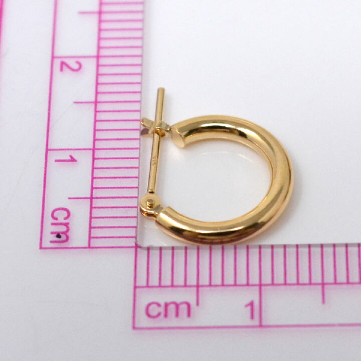 楽天市場】フープピアス 両耳用 フープ ピアス 18k パイプサイズ 2mm 