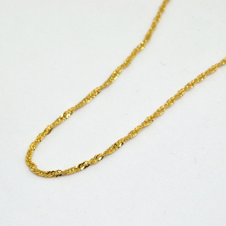 楽天市場】スクリュー ネックレス チェーン K18 18金 18K 45cm 中空 