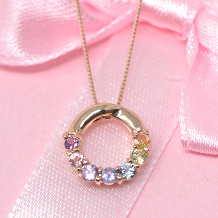 楽天市場】アミュレット ネックレス round forme ペンダント ピンク 