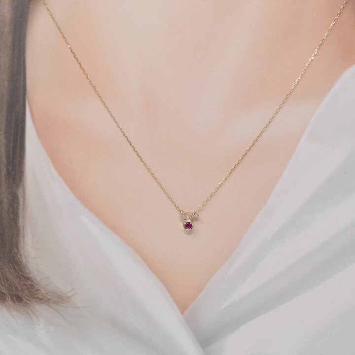 楽天市場】ハッピー ラビット うさぎ ネックレス ダイヤモンド ルビー  