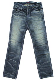 BLUEWAY:ビンテージデニム・エンジニアインカットジーンズ(シェーバーフェード):M1630-5705 S-LL ブルーウェイ ジーンズ メンズ デニム 裾上げ 日本製