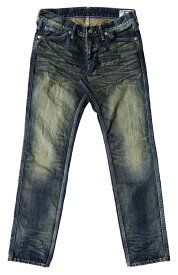BLUEWAY:ビンテージデニム・エンジニアインカットジーンズ(ダイハード2):M1630-7155 S-LL ブルーウェイ ジーンズ メンズ デニム 裾上げ 日本製