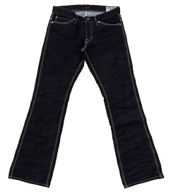ブーツカットジーンズ;BLUEWAY:ビンテージデニム・エンジニア フレアカットジーンズ(ワンウォッシュ、シワ):M1631-5700 S-LL ブルーウェイ ジーンズ メンズ デニム 日本製 裾上げ
