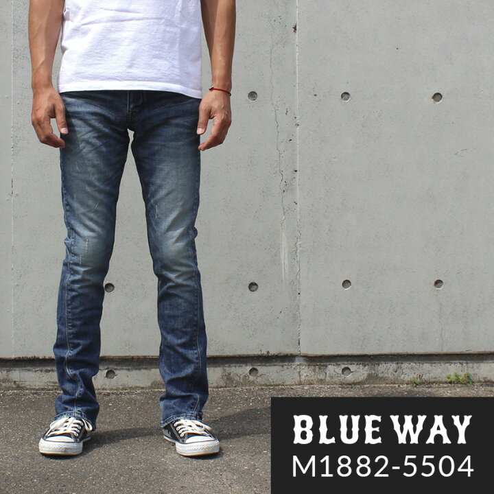 楽天市場 Blueway ソリッドストレッチデニム セミブーツカットジーンズ ハードビンテージ M18 5504 ブルーウェイ ジーンズ フレア メンズ デニム 裾上げ 日本製 Blueway Jkura ジーンズ デニム店