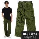 ワイド;BLUEWAY:バックサテン ワイド カーゴパンツ（アーミーグリーン）:M1934-59 S-LL ブルーウェイ メンズ 裾上げ 日本製 太め ゆったり
