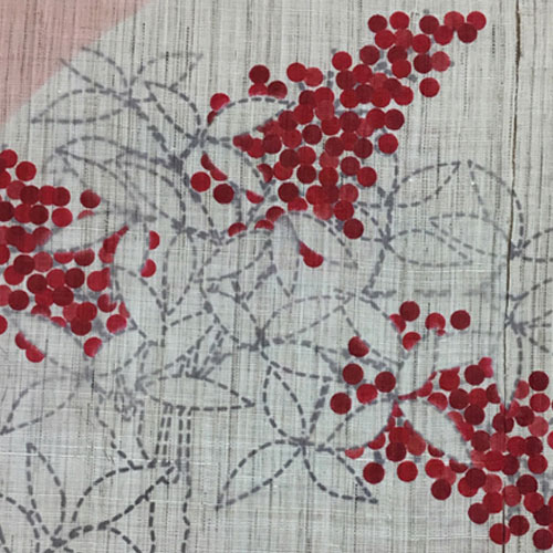 楽天市場】京都洛柿庵 手描きのれん 南天福寿 88×150cm 暖簾 のれん