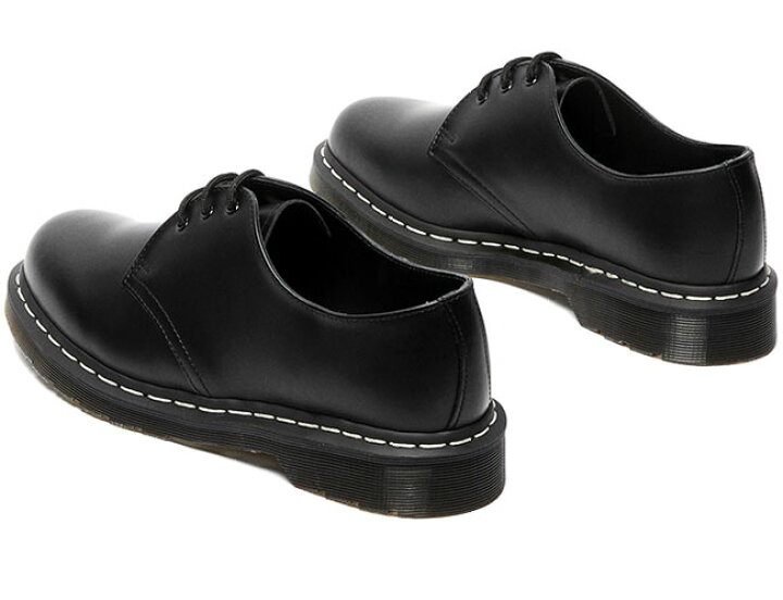 楽天市場 正規販売店 ドクターマーチン 3ホール メンズ Dr Martens 1461 シューズ ホワイト ウェルト レザー 白ステッチ 本革 革靴 1461ws Black Smooth ブラック 22aw 新作 J Pia