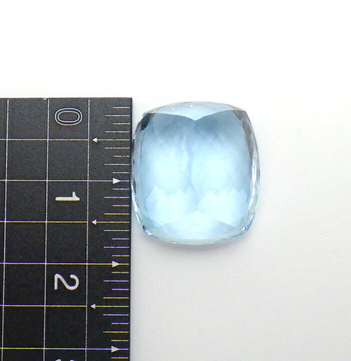 楽天市場】【大粒】アクアマリン 19.43ct ルース クッション カット 
