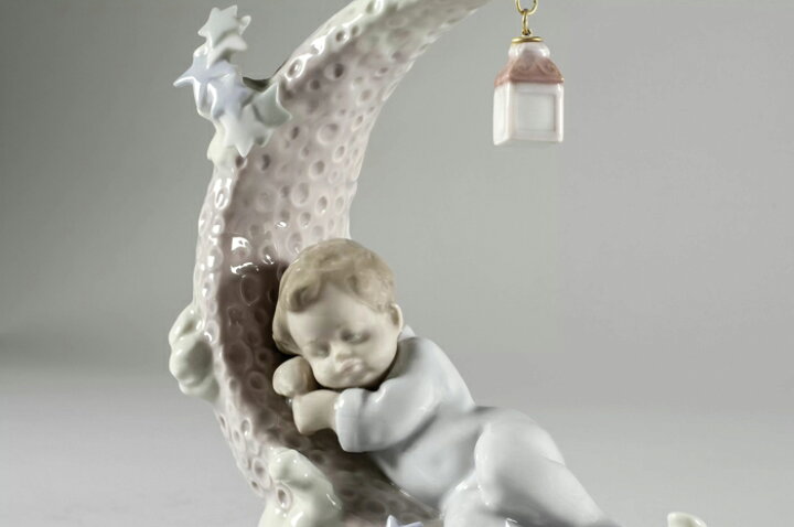 楽天市場】お月さまのベッド LLADRO リヤドロ 男の子 月 星 フィギュ 